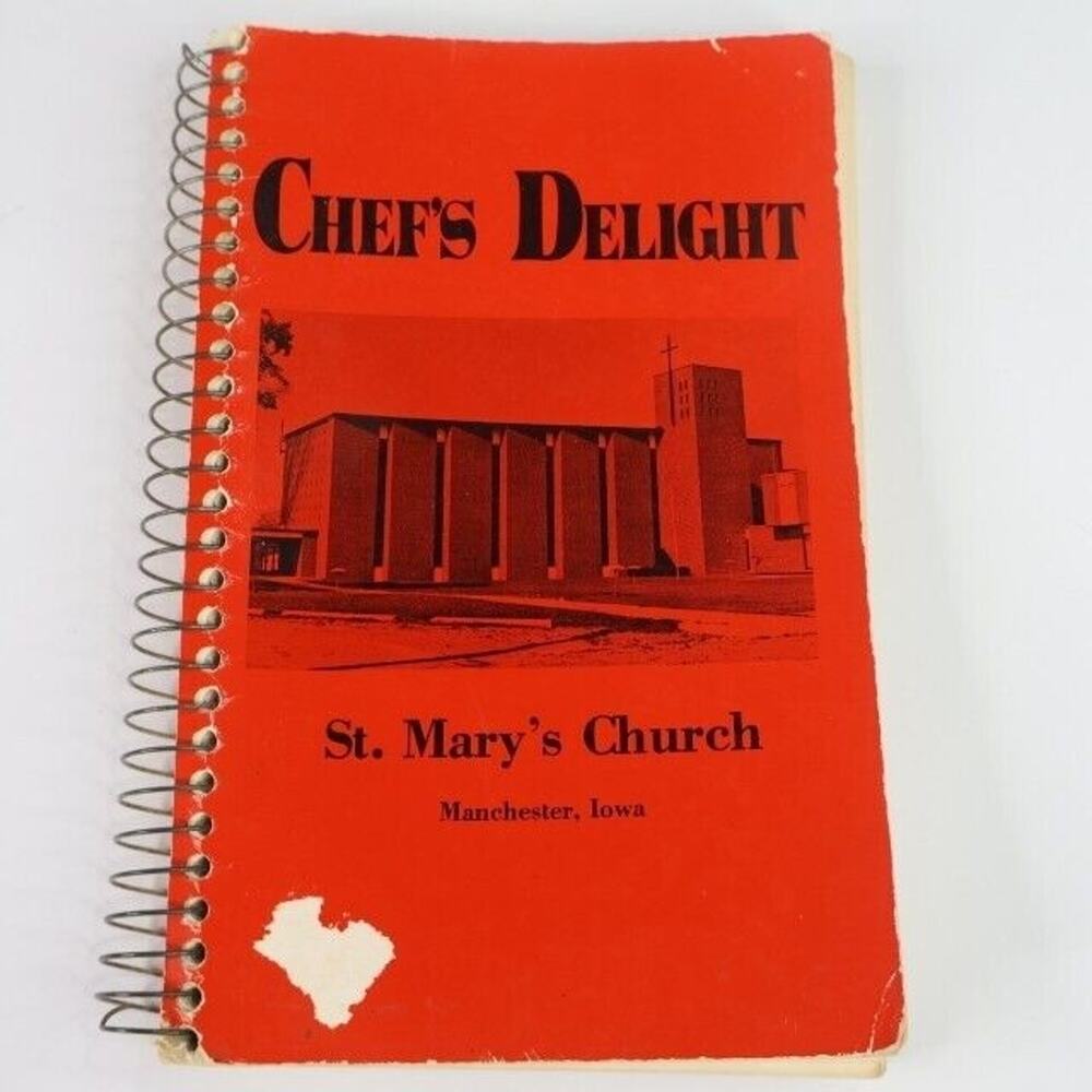 Vintage St Marys Church Cookbook Manchester IA Midwest Recipes Homestyle Cooking
